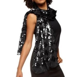 Joan Rivers Metallic Glam Sequin Scarf A211123 -‎ OS